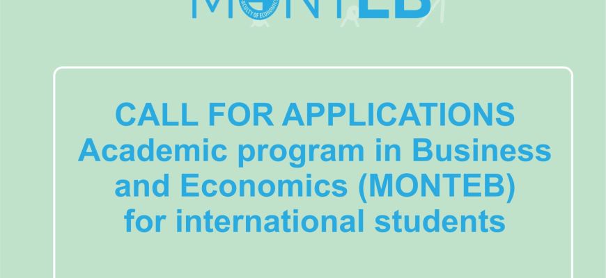 Call for applications MONTEB - for international students